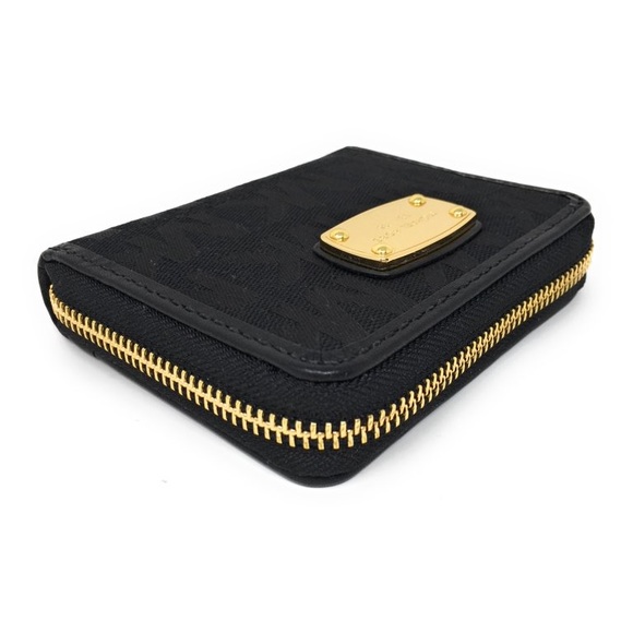 Michael Kors Black Jet Set Zip Around Bifold Wallet - Picture 9 of 9